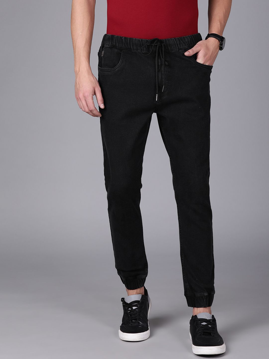 Classic Black Denim Jogger Wrogn classic-black-denim-jogger-wrogn