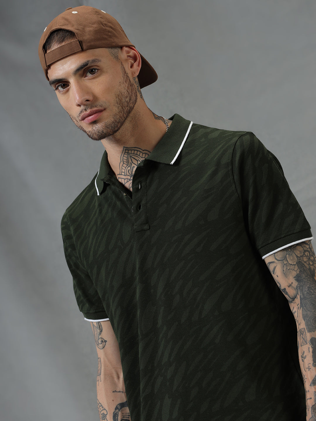 Scribble Slim Fit Polo T-Shirt