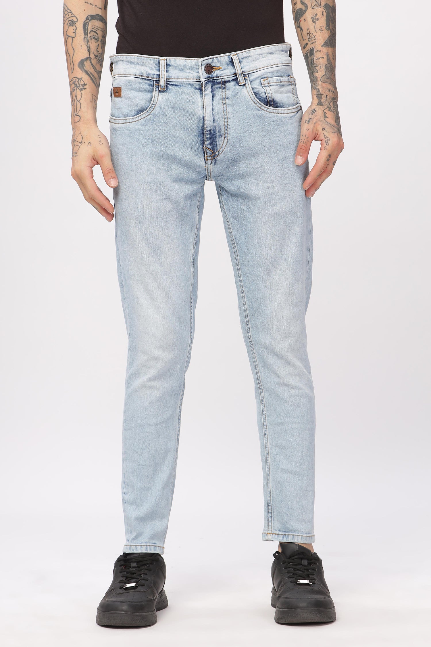 Blue Mist Cropped Denim Jeans