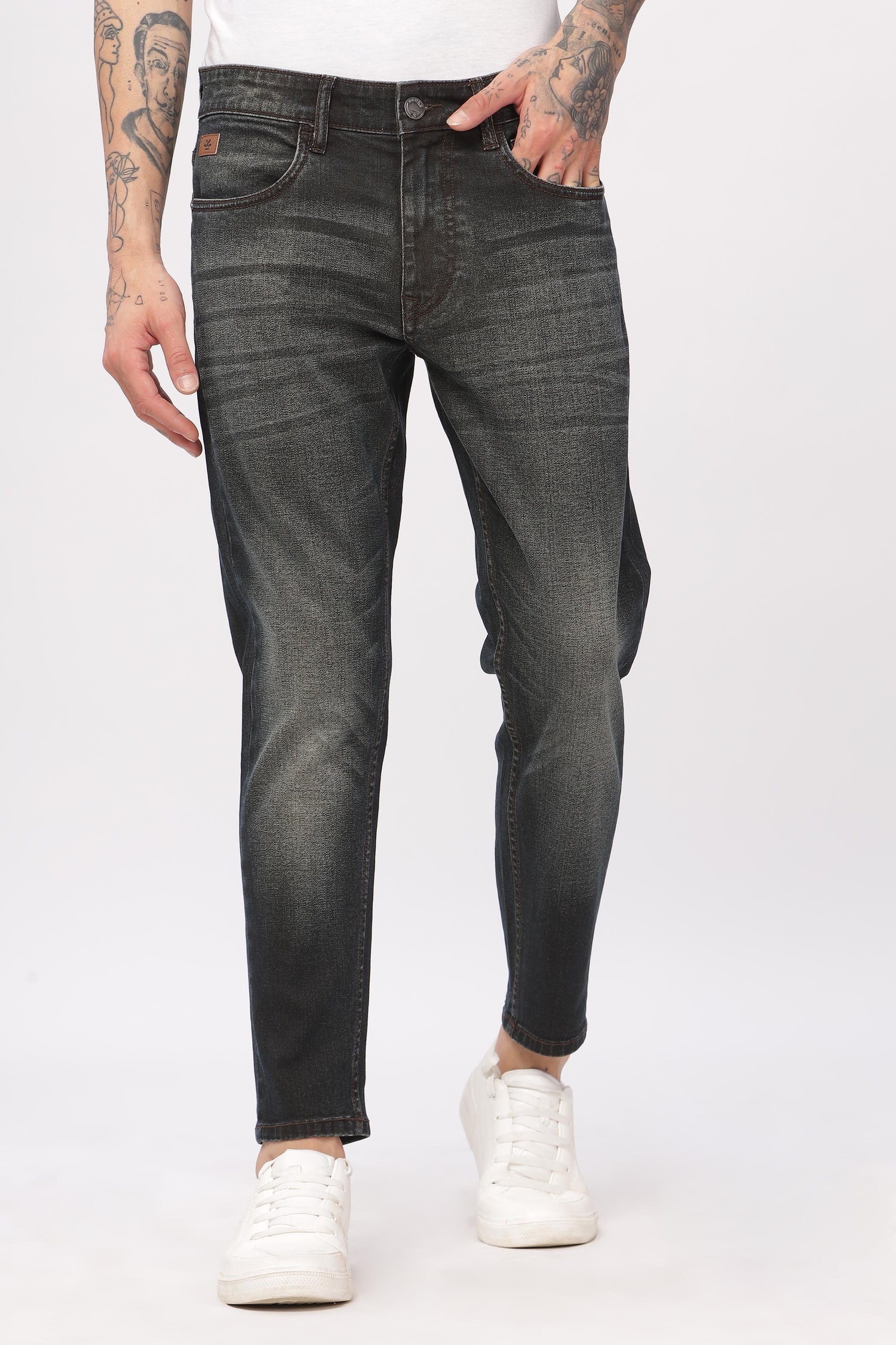 Cropped Darkstone Sleek Jeans