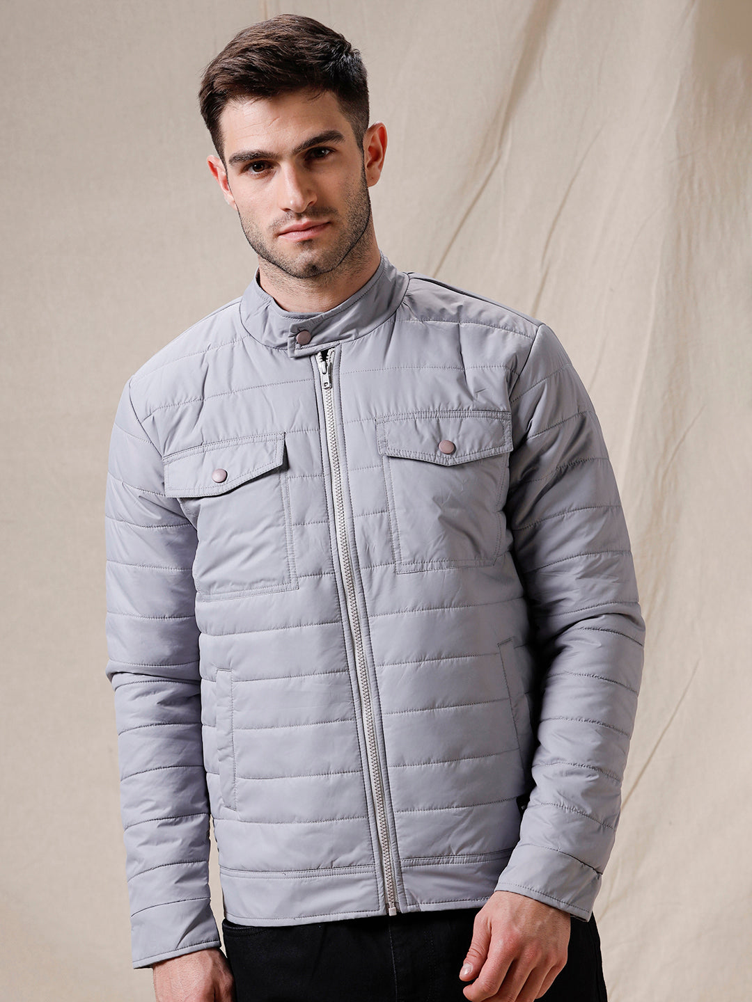 Solid Stitch Quilted Jacket