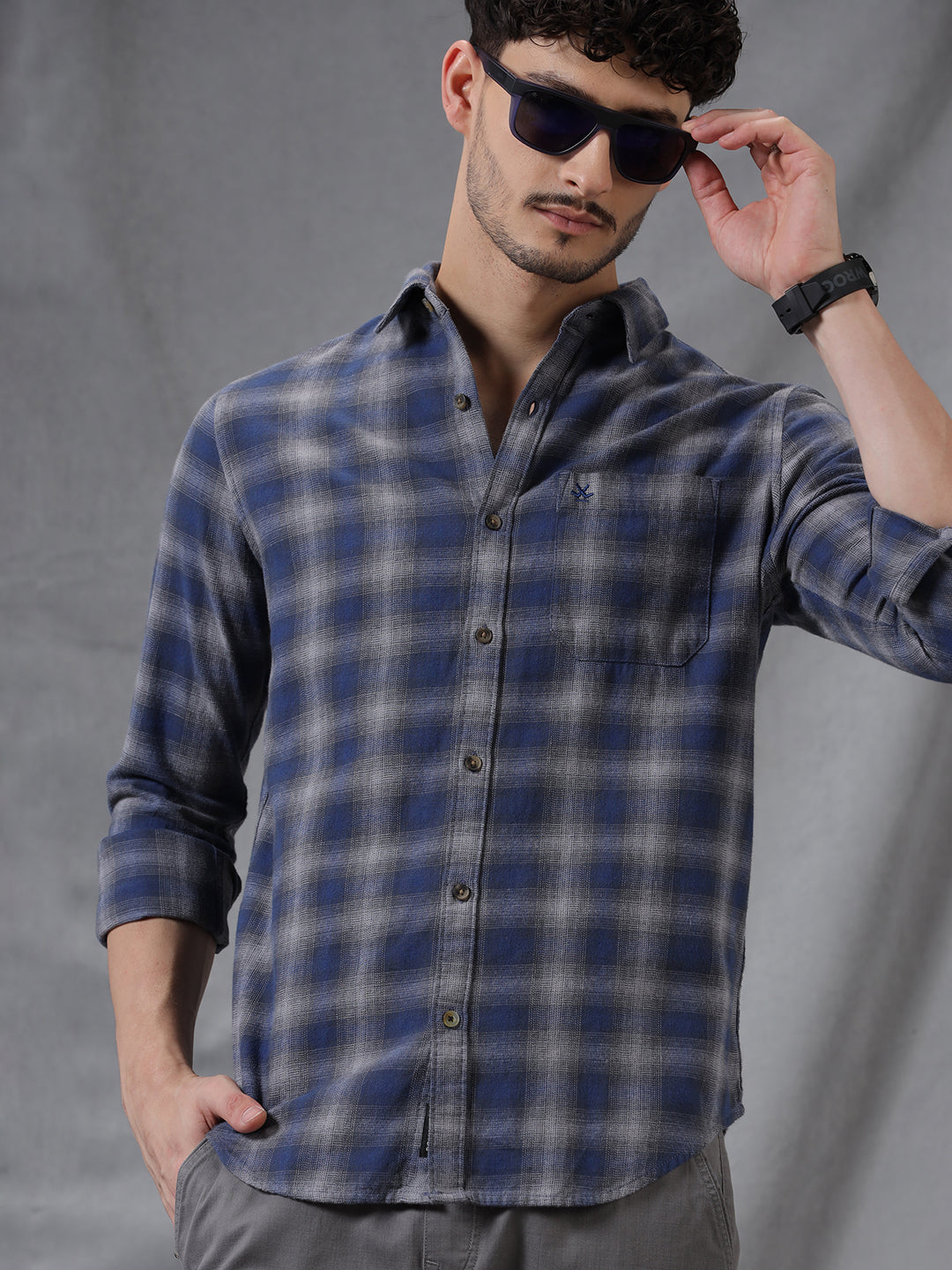 Checked in Blue Full Sleeve Shirt