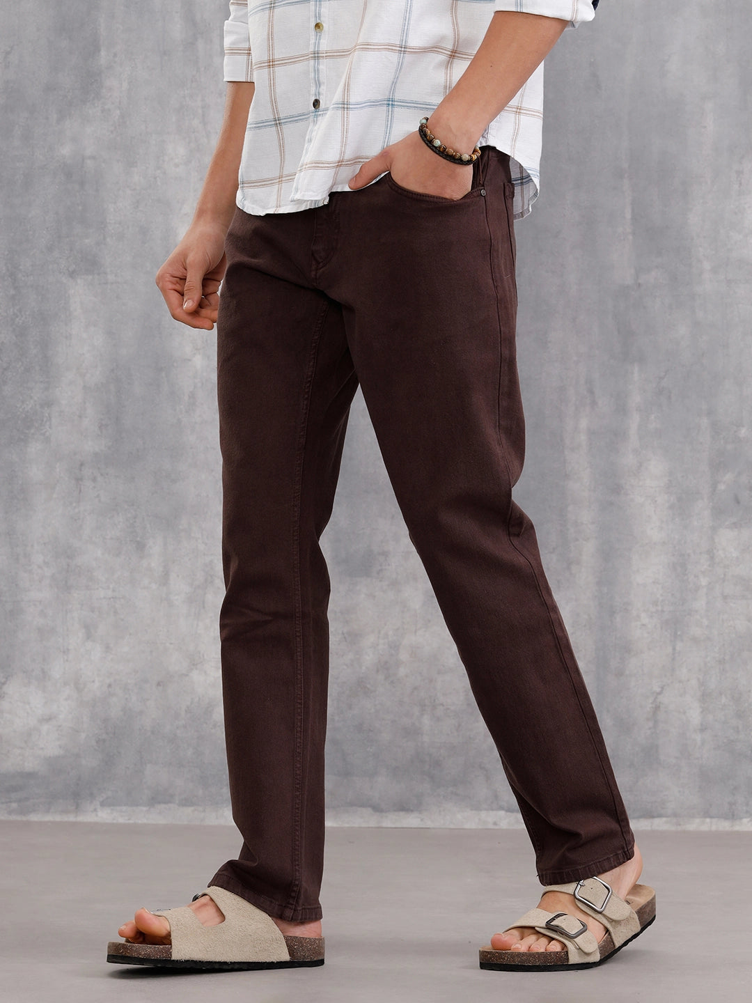 Overdyed 5 Pocket Jeans | Brown – Wrogn