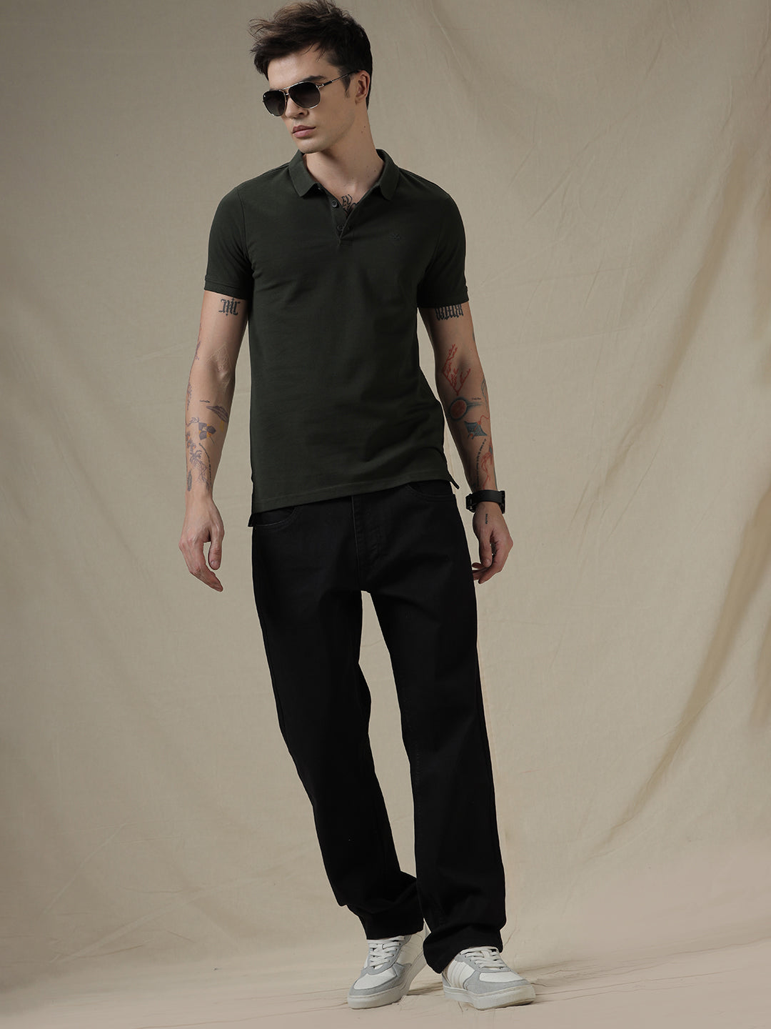 Solid Olive Elite Polo T-Shirt