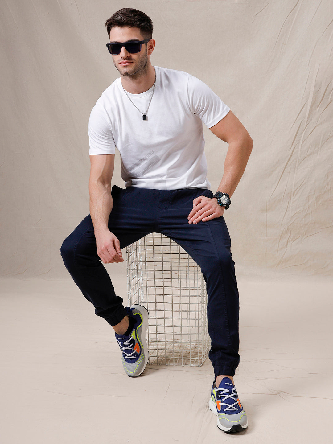 Classic Fashion Solid Woven Joggers