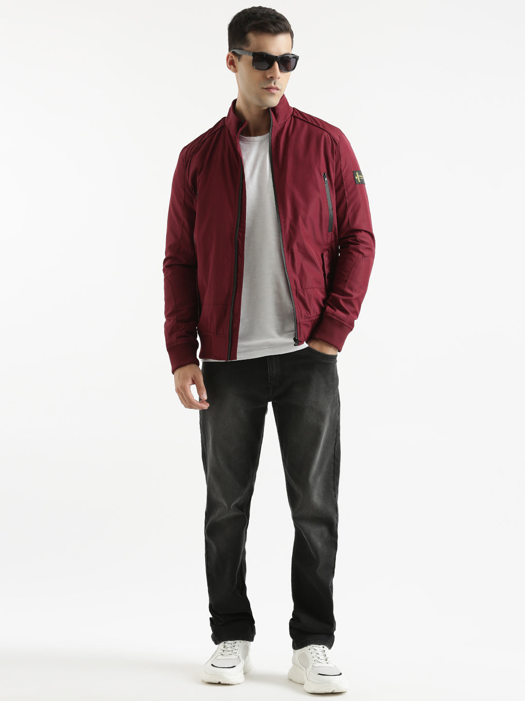 Solid Red Technical Jacket