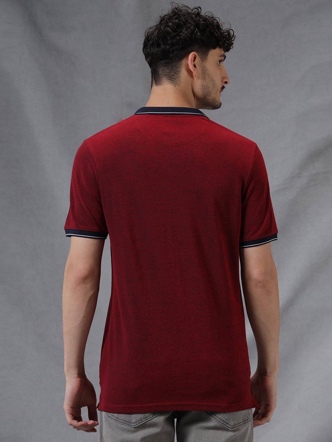 Blaze Red Solid Polo T-Shirt