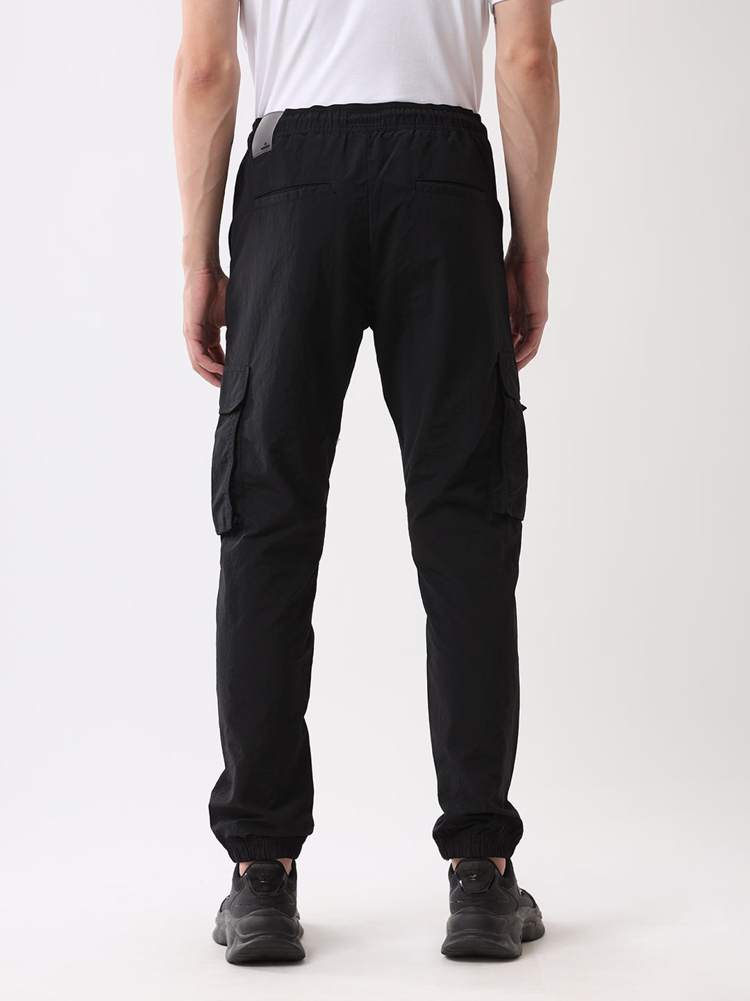 Black Nylon Cargo Jogger – Wrogn - Main Image