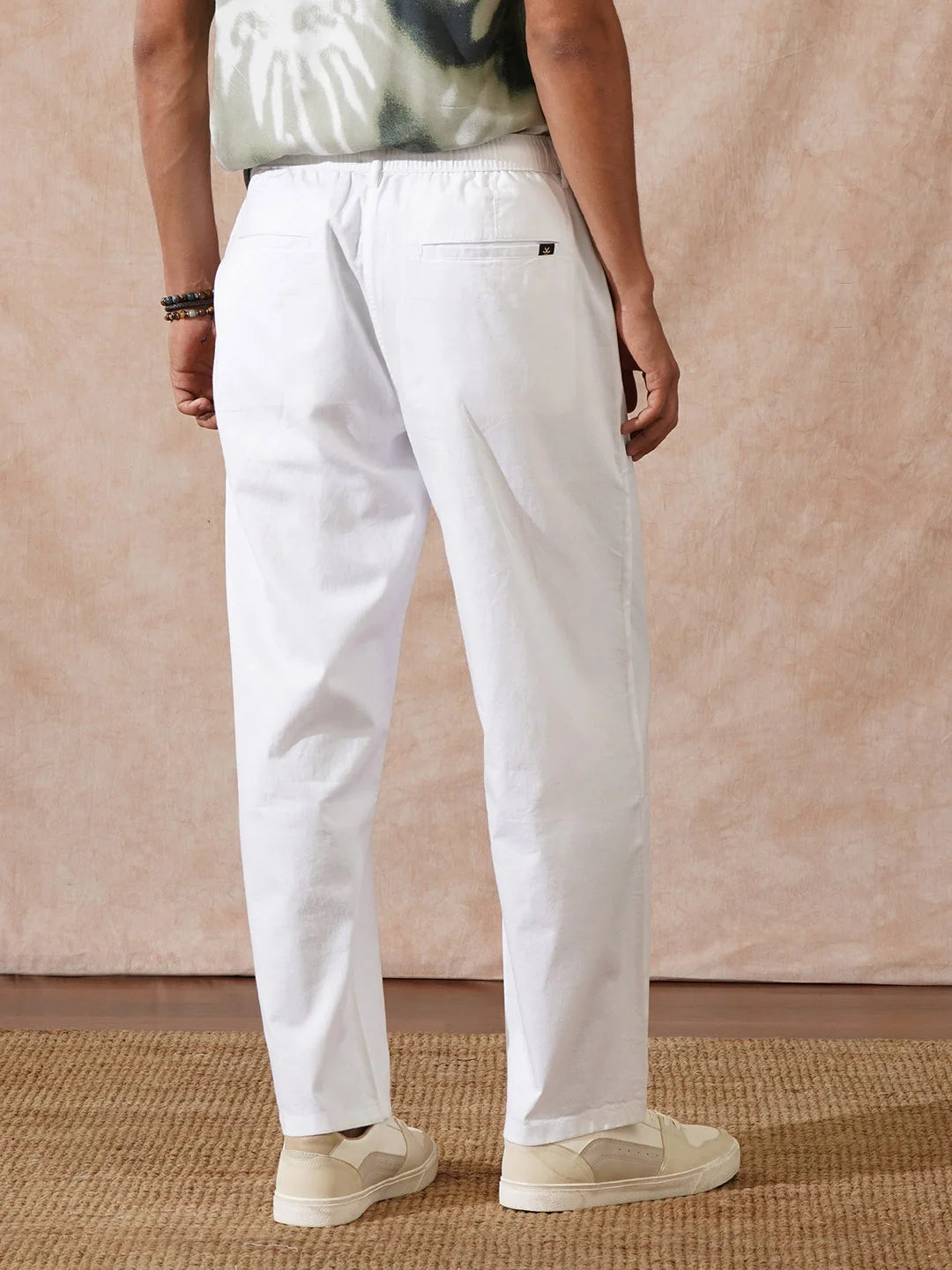 Loose Fit Cotton Trouser White - Main Image