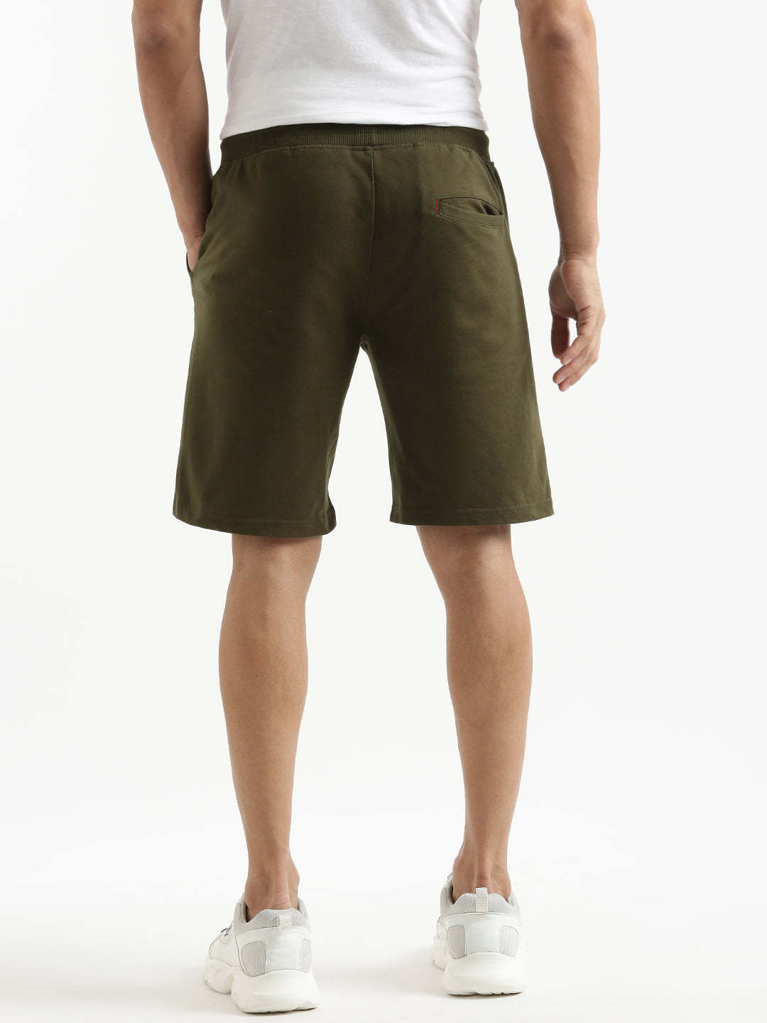 Printed Comfort Solid Olive Shorts