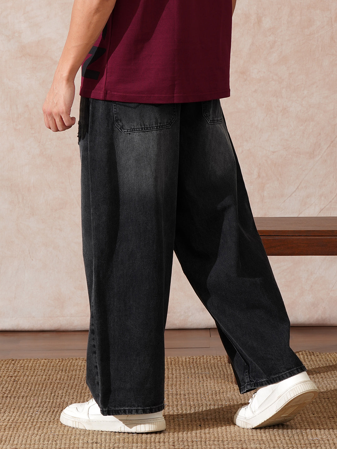 Casual Baggy Fit Jeans Dark Grey