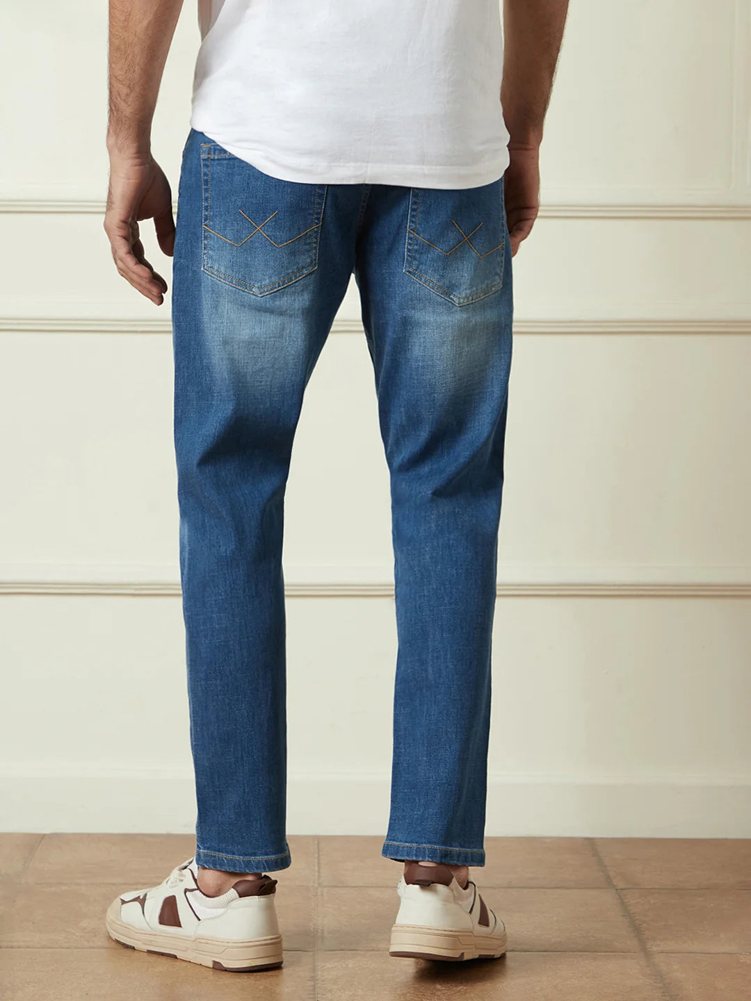 Heavy Fade Slim Tapered Jeans Blue