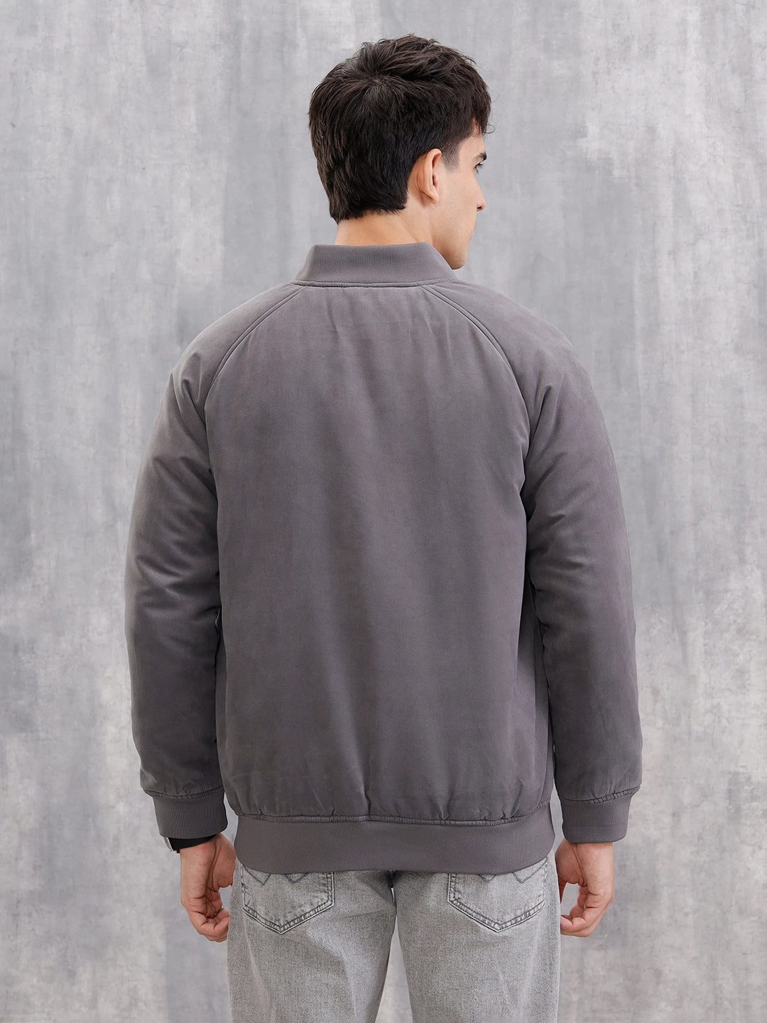 Suede Bomber Jacket I Grey – Wrogn