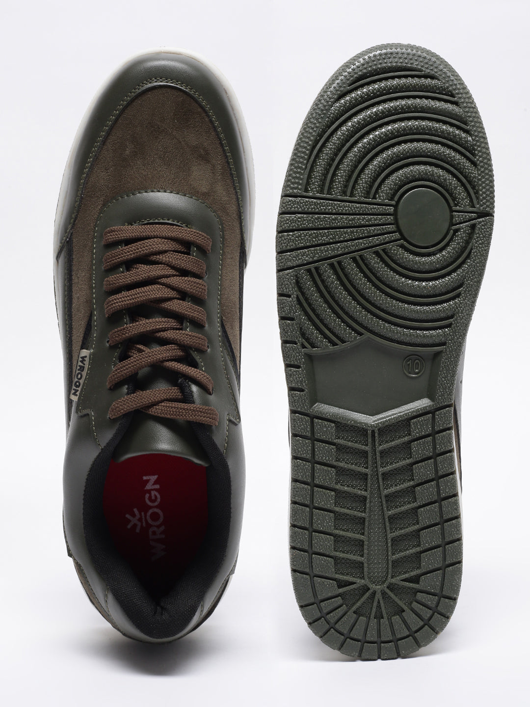 Olive Bolt Casual Sneakers