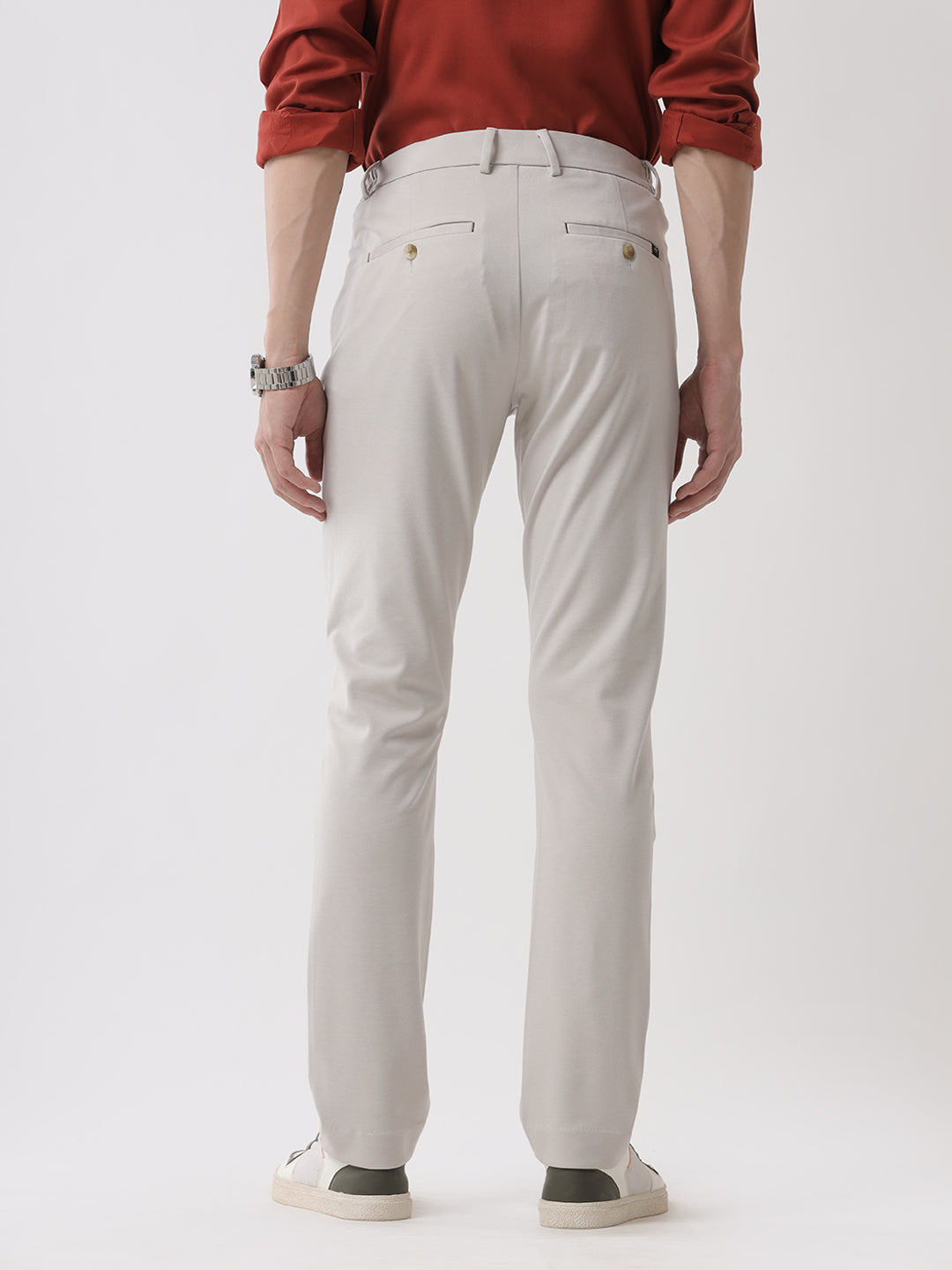 Solid Beige Classic Trouser