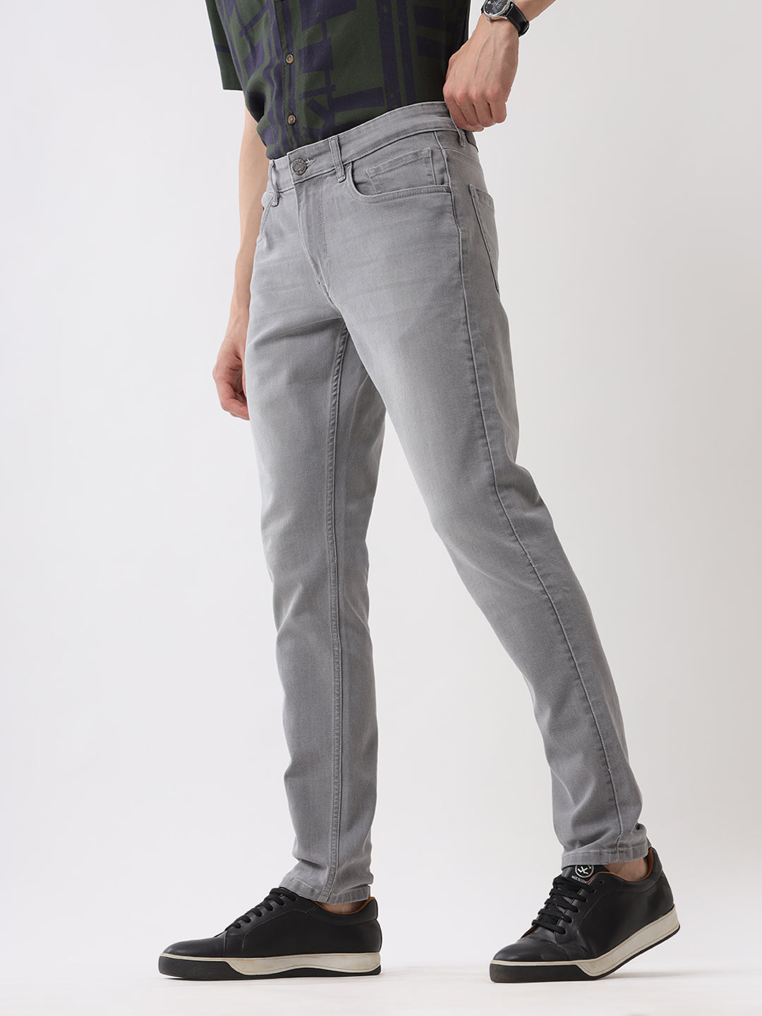 Grey Fade Slim Tapered Jeans