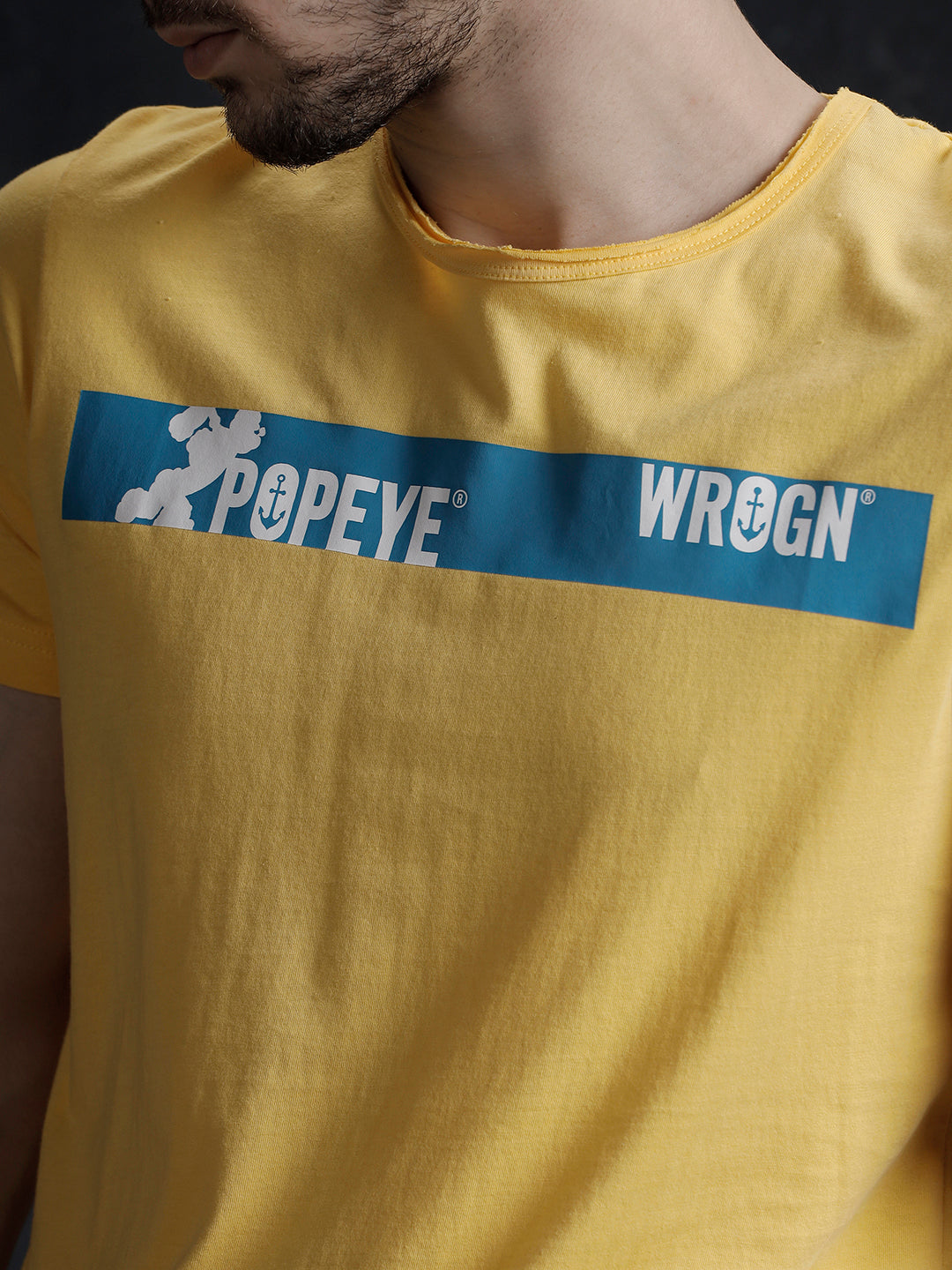 Popeye Printed Yellow T-Shirt
