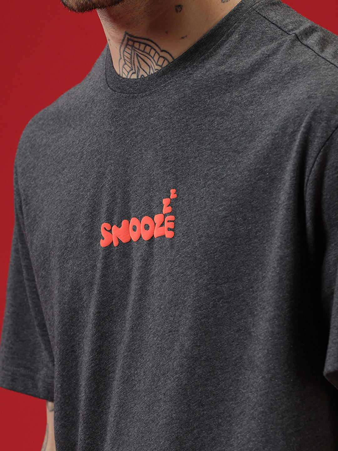 Snooze Oversized Charcoal T-Shirt