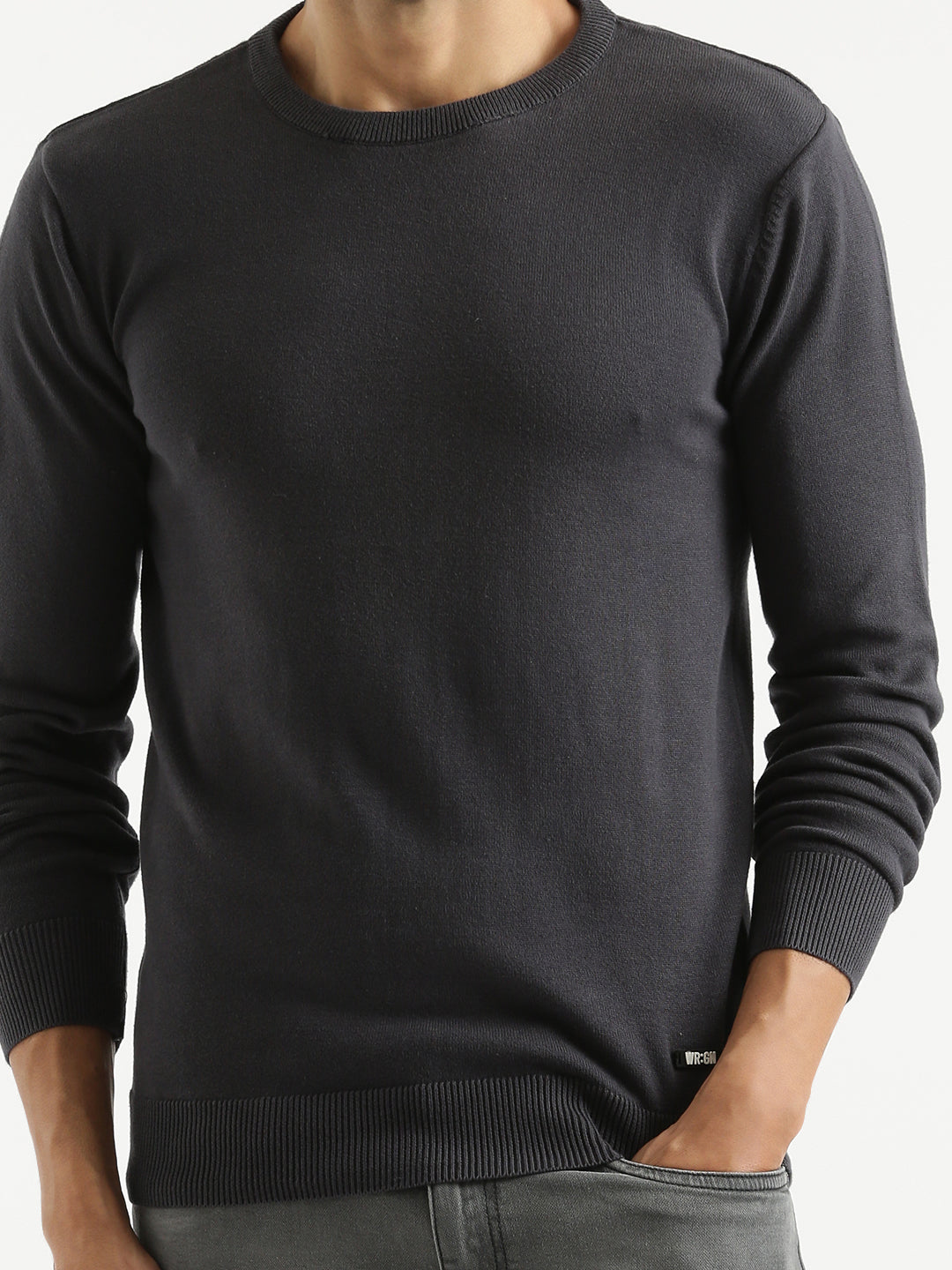 Classic Solid Grey Comfort Sweater