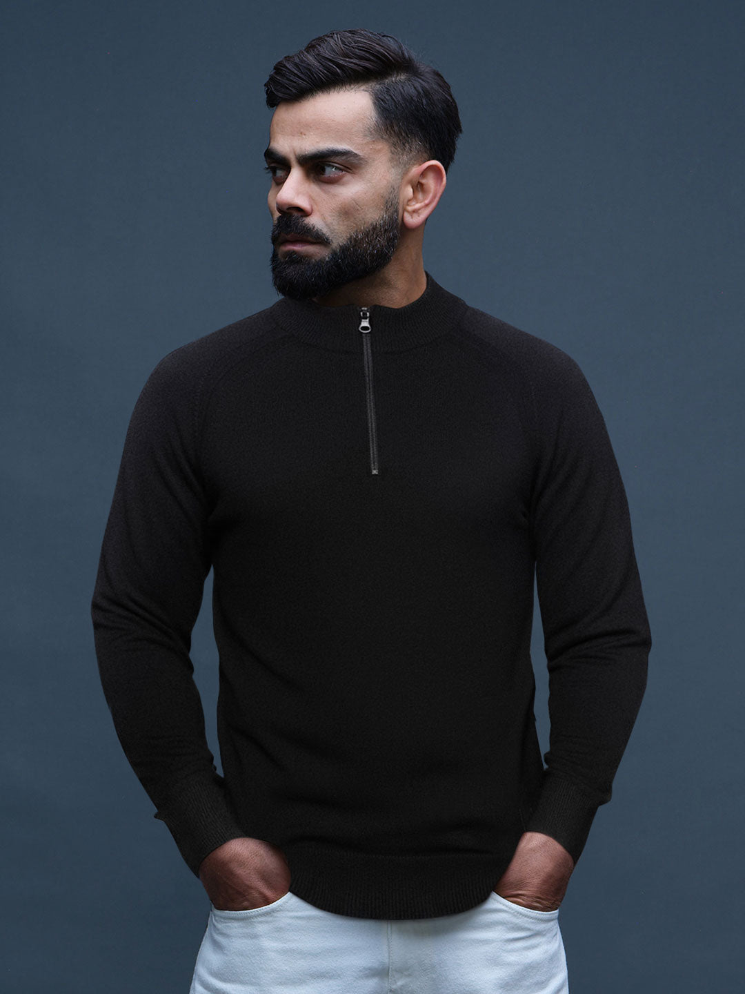 Black High Neck Cozy Sweater – Wrogn