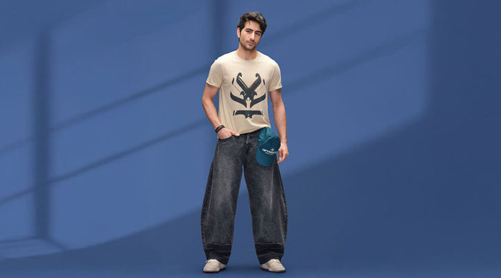 Baggy Jeans with Shirt for College, Travel, and Weekend Plans