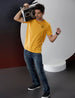 Basic Mustard Crew Neck T-Shirt