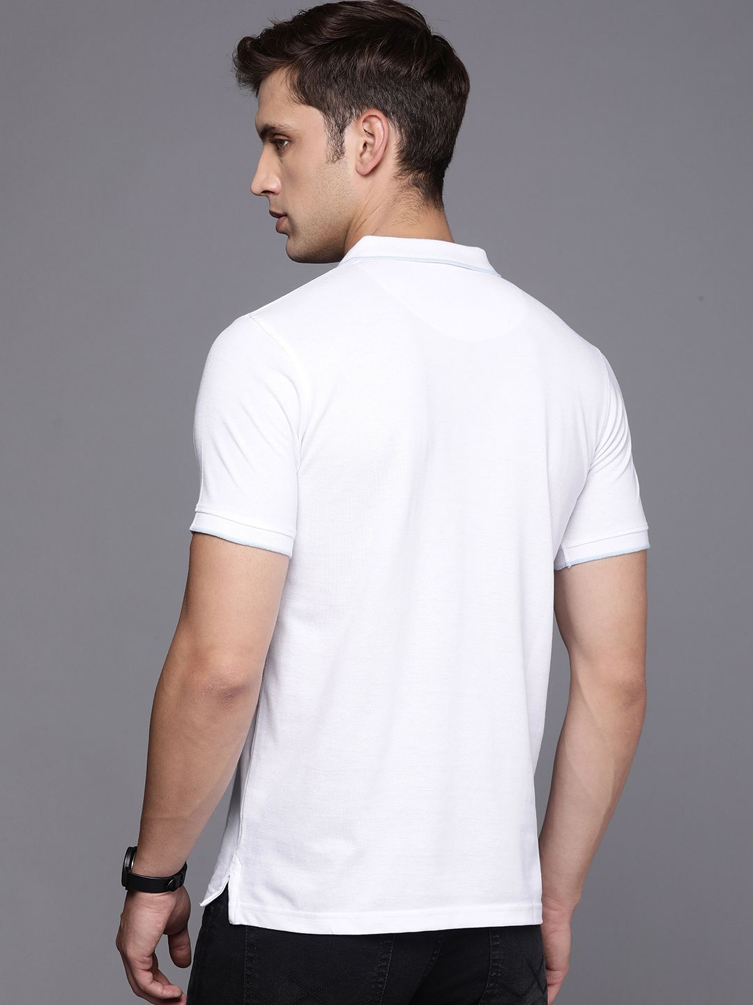 Bold White Polo Collar T-Shirt