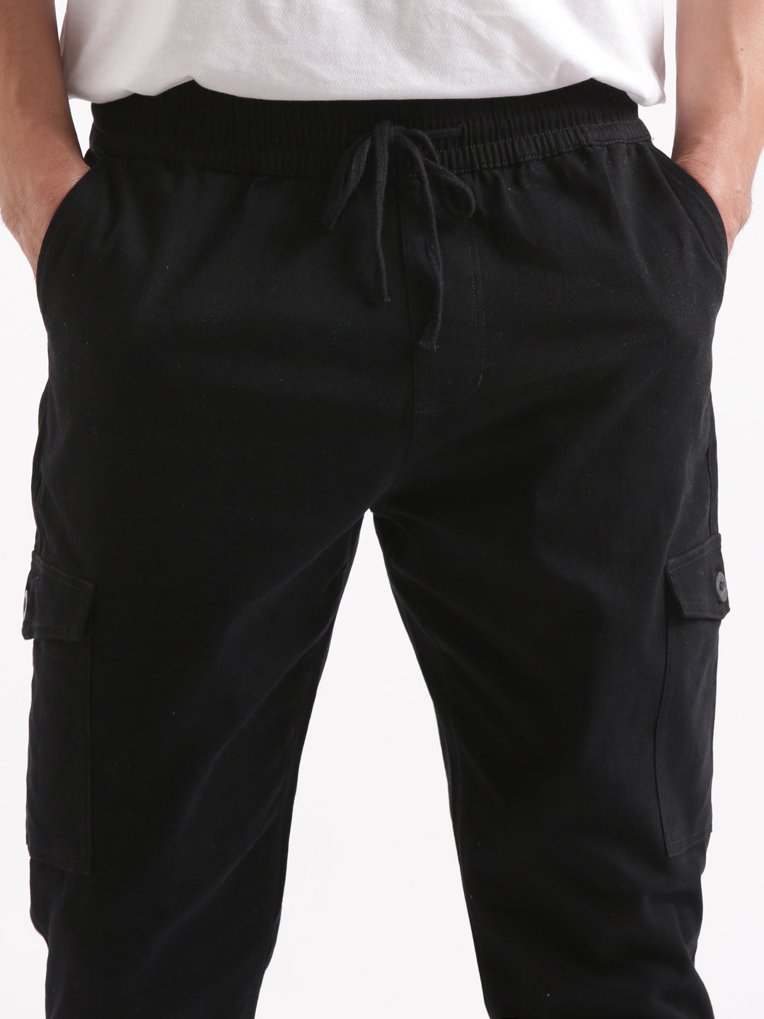 Bold Black Cargo Jogger