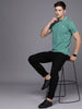 Basic Green Polo Collar T-Shirt