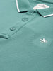 Basic Green Polo Collar T-Shirt