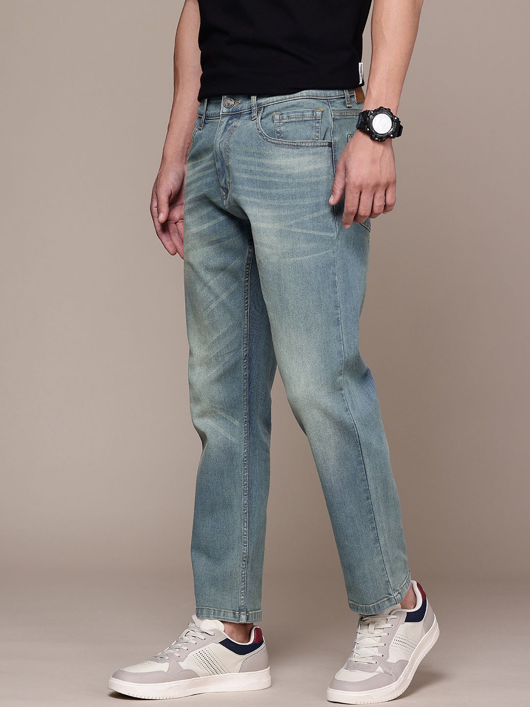 Relaxed Fit Heavy Fade Stretch Jeans