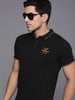 Bold Black Polo Collar T-Shirt