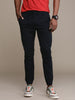 Striking Navy Blue Drawstring Cargo Jogger