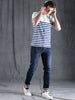 Sea Green & Navy Striped T-Shirt