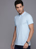 Basic Blue Polo Collar T-Shirt