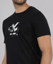 Basic Black Chest Print T-Shirt