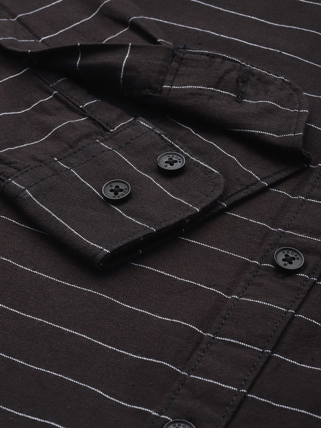 Dark Brown Striped Shirt