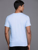 Blue Round Neck Graphic T-Shirt