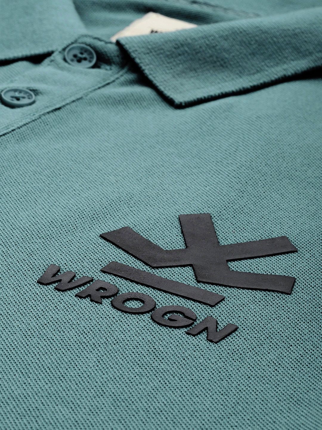 Logo Printed Teal Polo T-Shirt