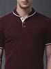 Burgundy Pure Cotton Polo T-Shirt