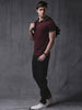 Burgundy Pure Cotton Polo T-Shirt