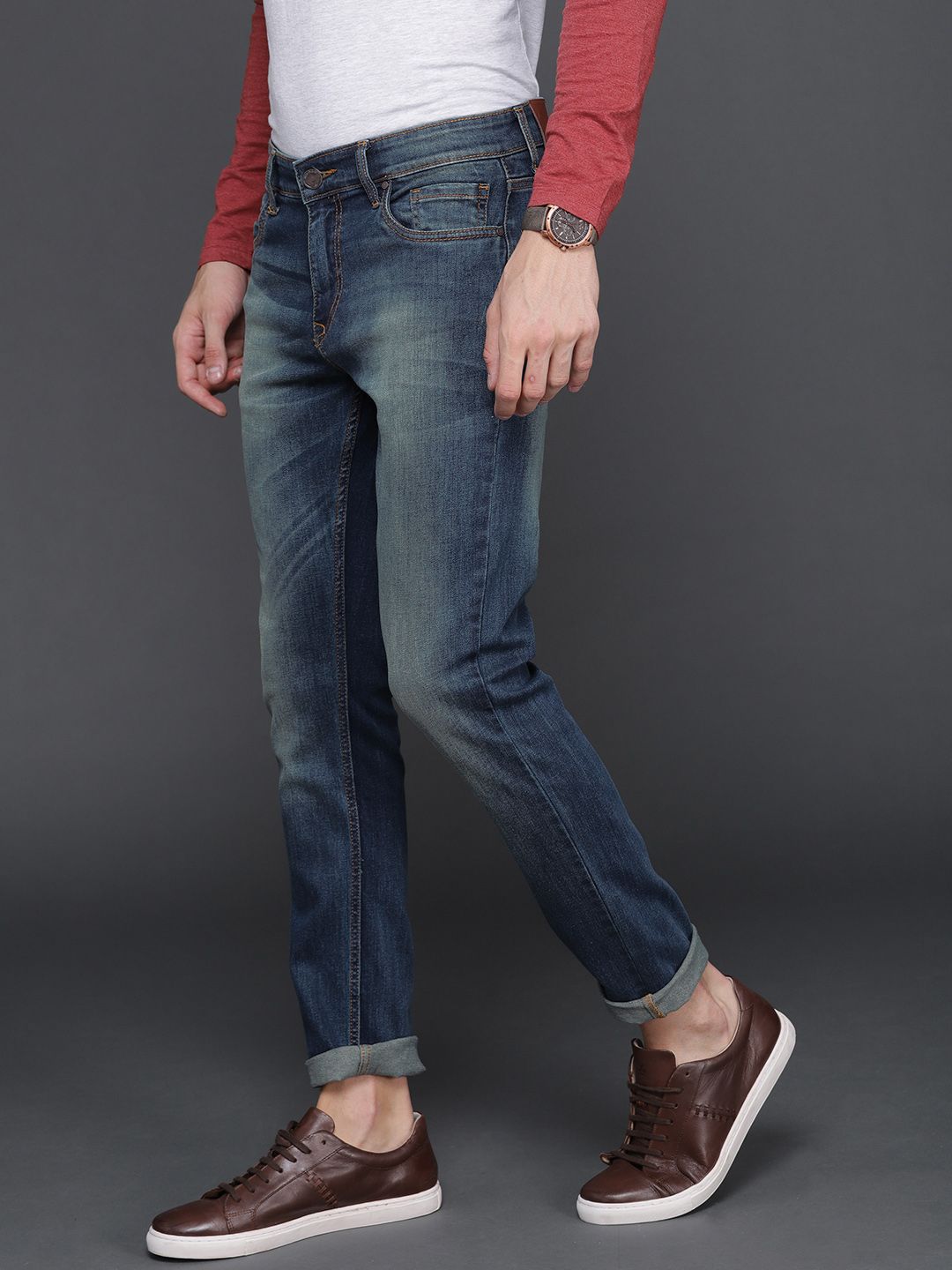 Premium Medstone Blue Slim Fit Jeans