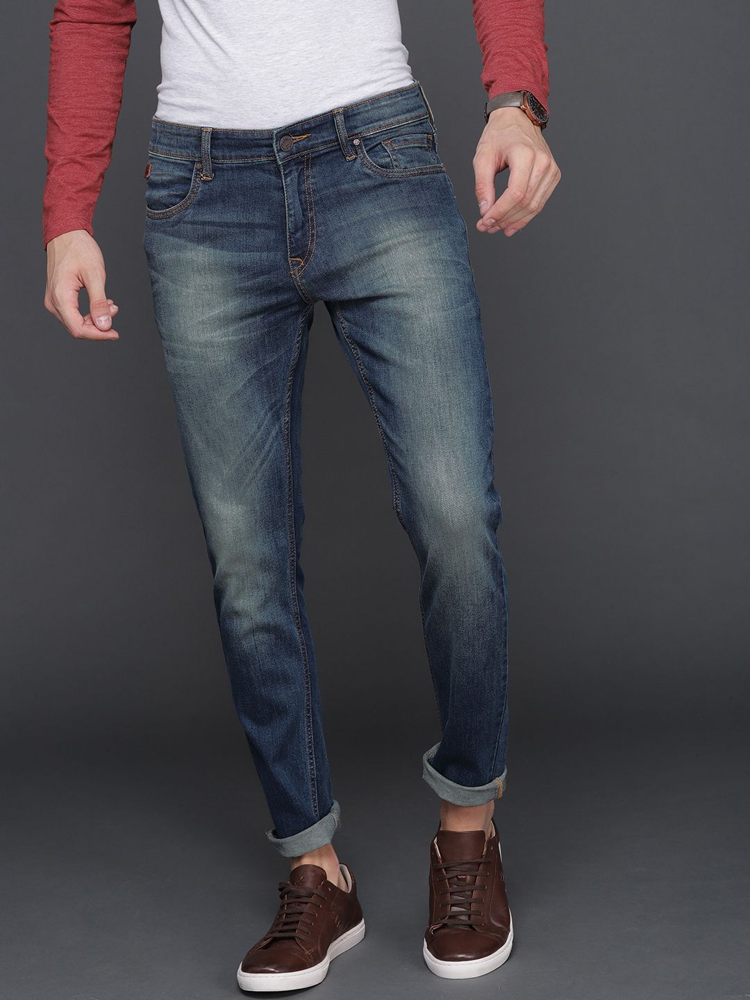 Premium Medstone Blue Slim Fit Jeans