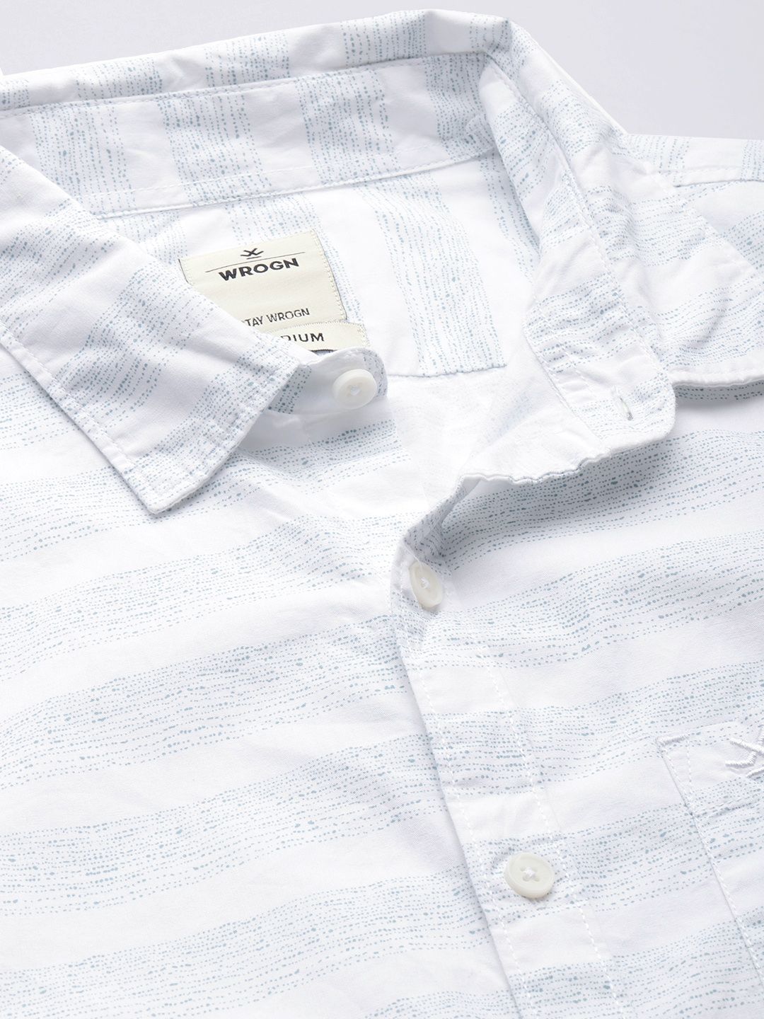 White Striped Poplin Shirt