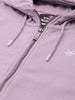 Zipped Lavender Hooded Sweatshirt