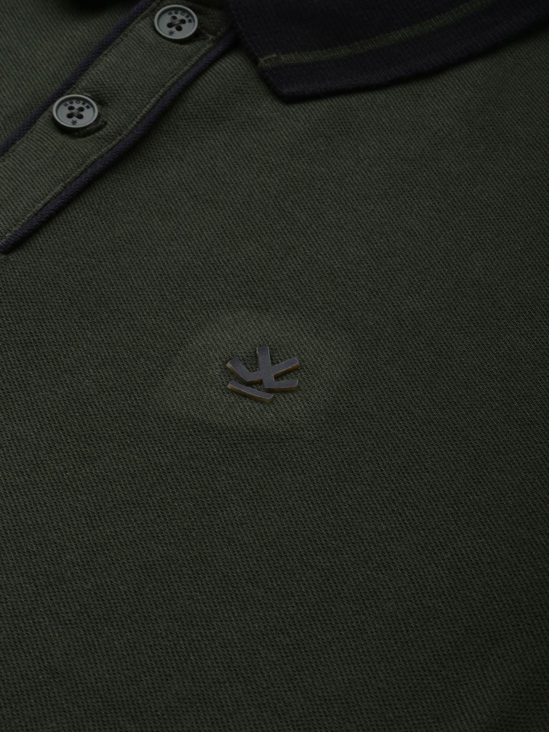 Olive Green Knitted Polo T-Shirt