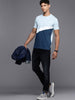 Colourblocked Blues Round Neck T-Shirt