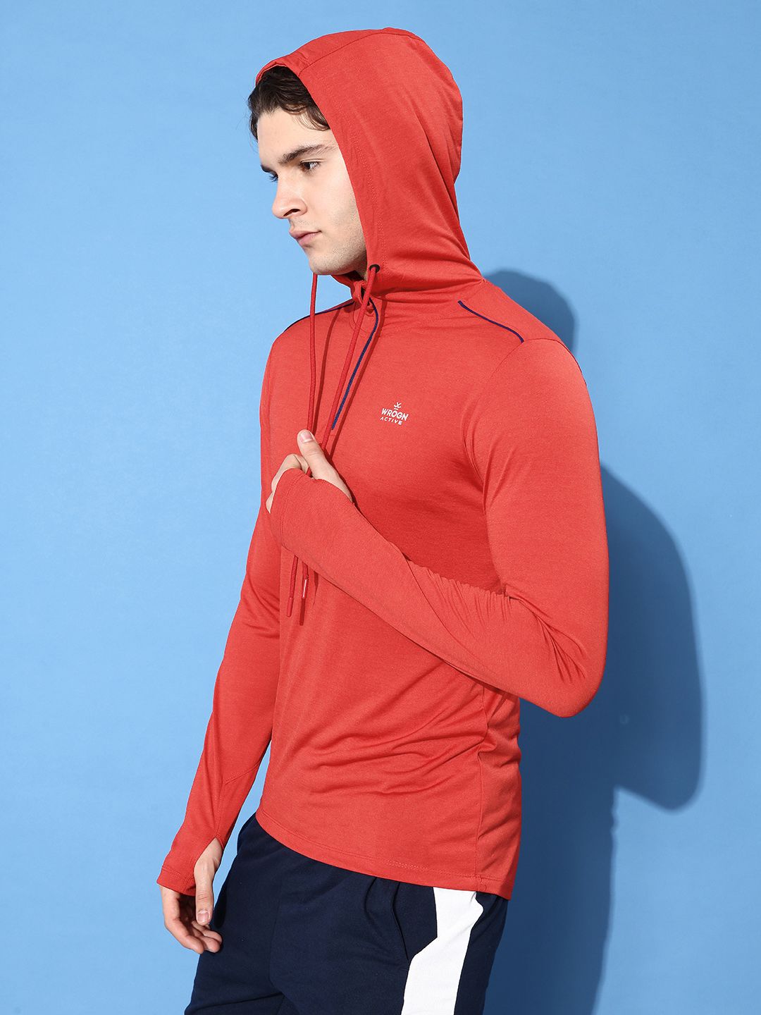 Red Hooded Sauve Active T-Shirt