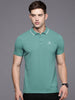 Basic Green Polo Collar T-Shirt