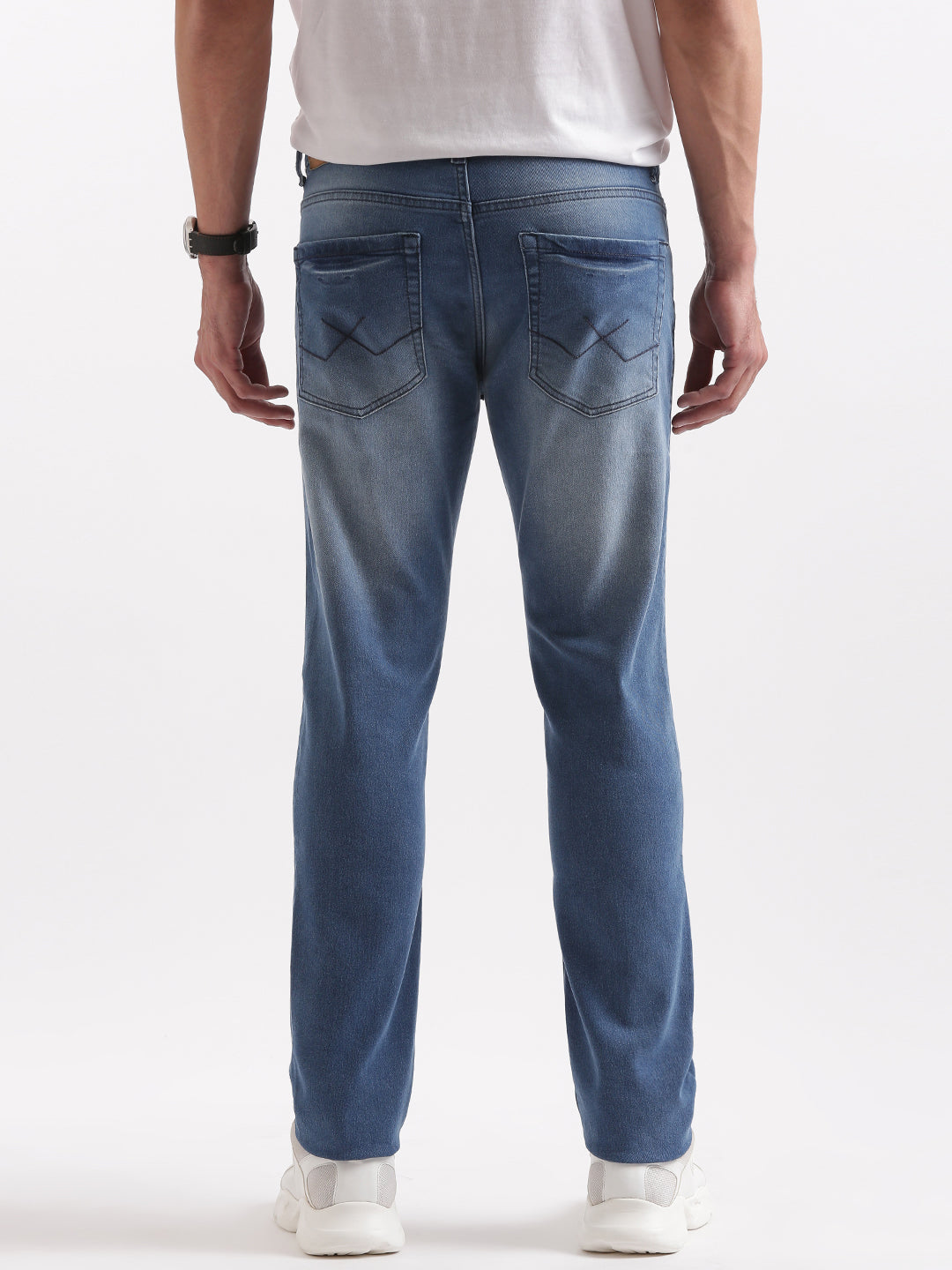 Blue Medwash Whiskers Jeans